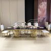 Dinner Table Wedding Luxury Gold Stainless Steel