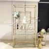 Luxury Wine Rack Gold With Clear Glass