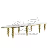 Wedding Oval Table with Gold Stainless Steel Legs