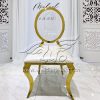 Acrylic Back Wedding Chair With Curved Legs