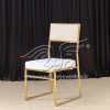 Gold Metal Wedding Chairs Velvet In Color