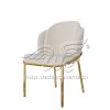 Princess Royal Chair Elegant White and Pink Tufted Seat