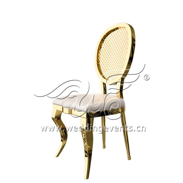 Gold metal circle wedding chair