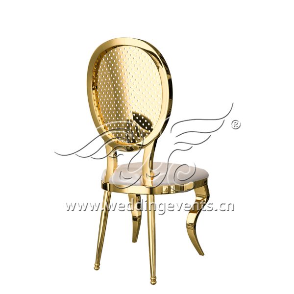 Gold metal circle wedding chair