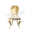 Gold Metal Circle Wedding Chair Mesh Hole Design