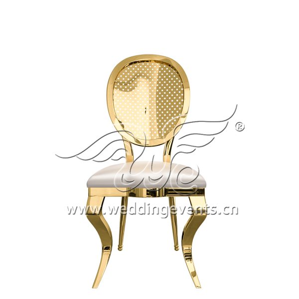 Gold metal circle wedding chair