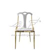 Acrylic Back Chair Gold Stainless Steel Frame