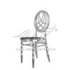 Silver Wedding Chair Cross Back Bamboo Design Legs