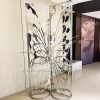 Wedding Backdrop with Stand Silver Butterfly Pattern