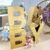 Baby Shower Backdrop Stainless Steel Letter Decoration