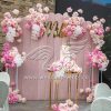 Pink Wedding Backdrop Wave Design for Celebrating