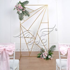 Metal geometric backdrop