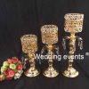 Candelabra with crystals wedding table centerpiece