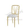 Event Dining Chair Gold Metal Frame with Cushion