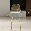 Iron Gilded Bar Stool with Movable Cushion