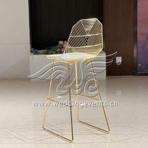 Iron gilded bar stool