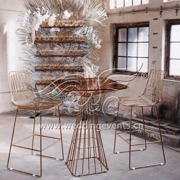 Iron gilded bar stool