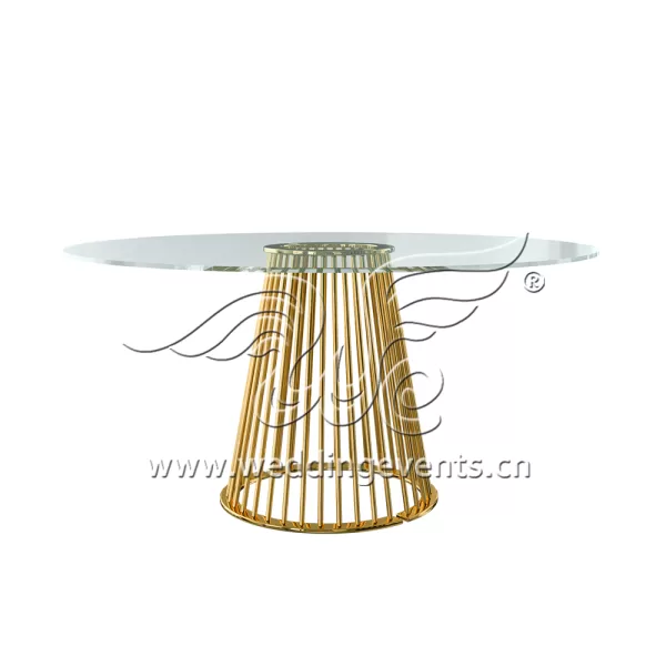 Glass table for restaurant