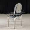 Silver Ghost Chair Stainless Steel Metal Frame