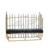 Cage Black Sofa Stainless Steel In Gold