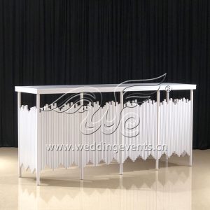 White bar counter