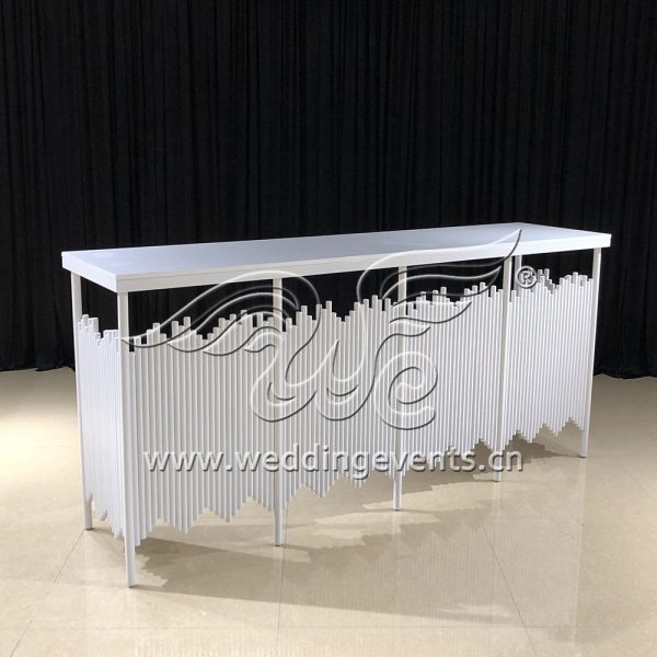 White bar counter