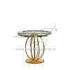 Elegant Wedding Dessert Table with Round Glass Top