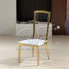 Modern Acrylic Chair Stackable With Golden Frame