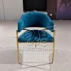 Luxury Lounge Chair With Luxurious Royal Blue Velvet