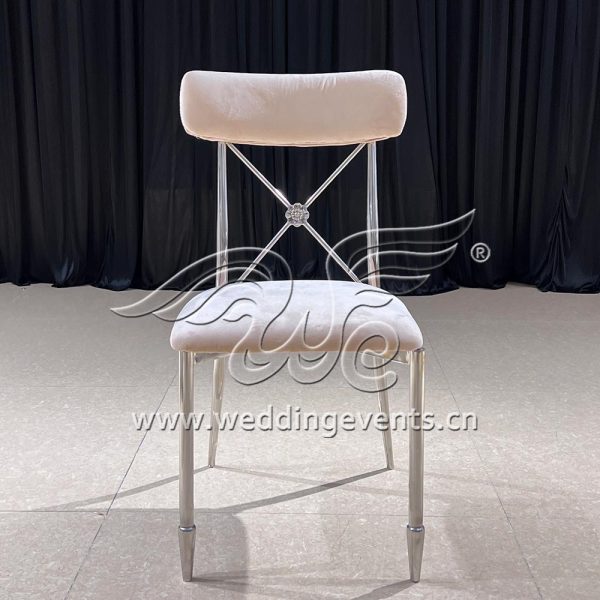 Silver Velvet Wedding Chair