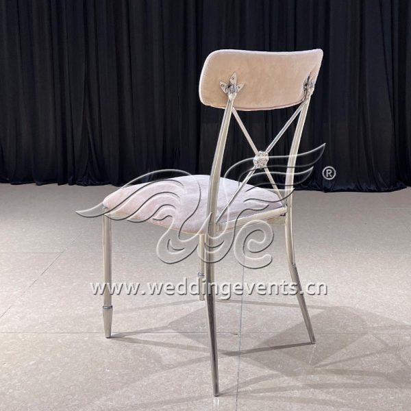 Silver Velvet Wedding Chair