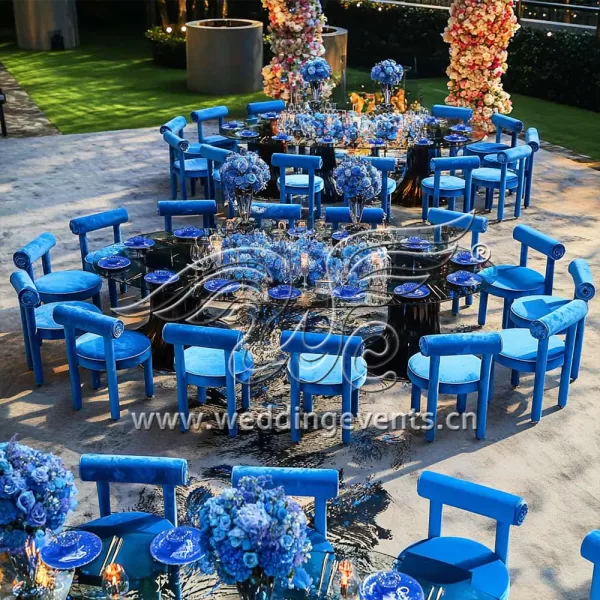 Blue Velvet Event Chair