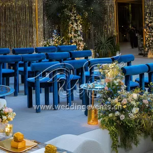 Blue Velvet Event Chair