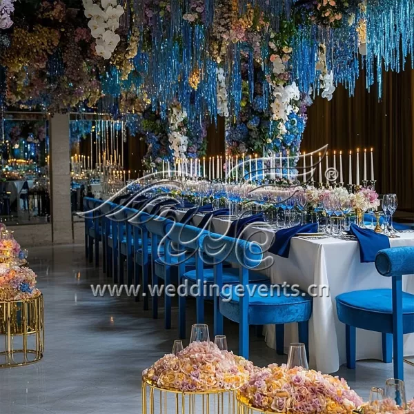 Blue Velvet Event Chair