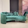 Banquet Hall Sofa Luxury Emerald Green Velvet Couch