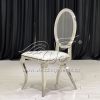 Acrylic Modern Chair Velvet Cushion with Silver X Leg