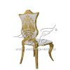 Gold Luxury Chair with Royal Pattern Back