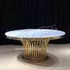 Table Event with Circle MDF Top and Wire Design Base