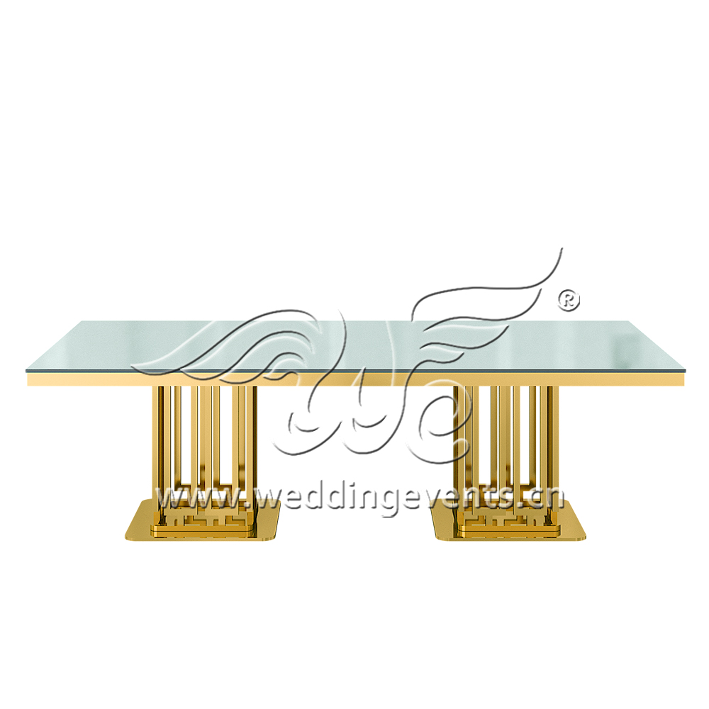 Rectangle Mirror Glass Table