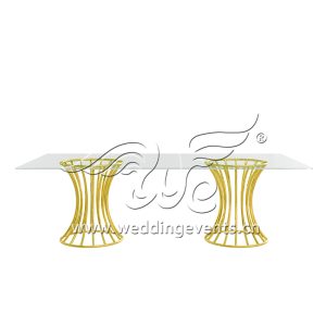 Gold Glass Dining Table