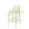 Contemporary Bar Stools Low Backrest and Round Seat