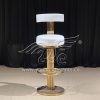 Swivel Counter Stools with Curved Backrest for Party