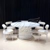 Round Tables at Wedding Reception Elegant White Style