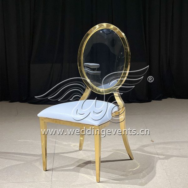 Acrylic And Gold Chair