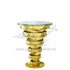 Bar Height Pub Table with Metal Spiral Base