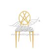 Stainless Steel Chair Wedding with Golden Metal Backrest