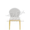 Dining Chair Minimalist with Fan Shape Fabric Backrest