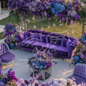 Purple Velvet Sofa