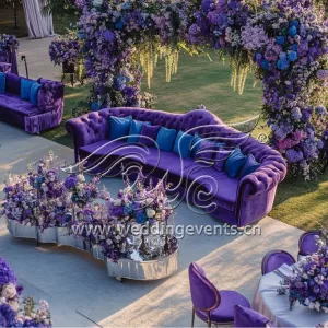 Purple Velvet Sofa