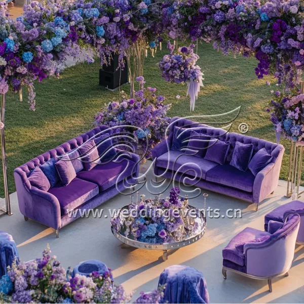 Purple Velvet Sofa